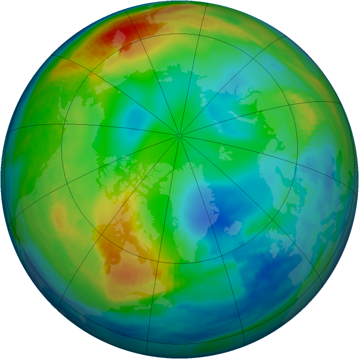 Arctic ozone map for 09 December 1982